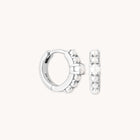 Radiant Pearl Huggies in Silver