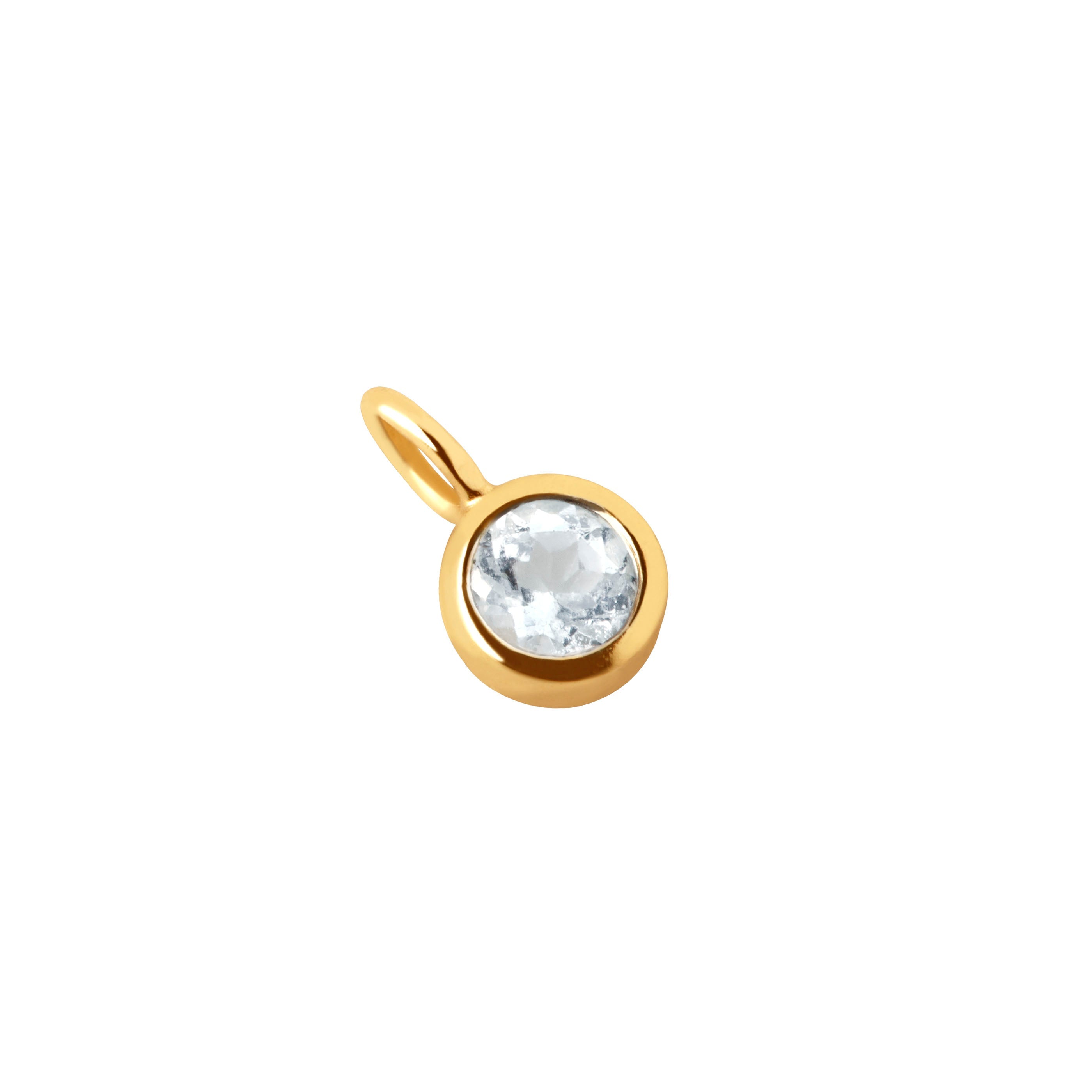 Aquamarine Balance Charm 9k Gold