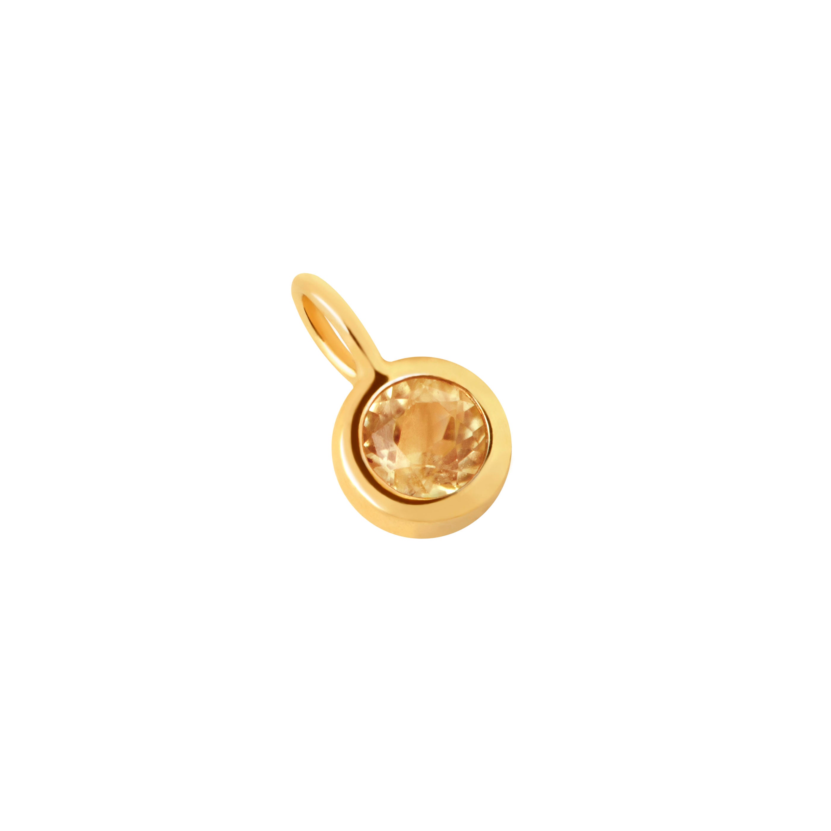 Citrine Exploration Charm 9k Gold