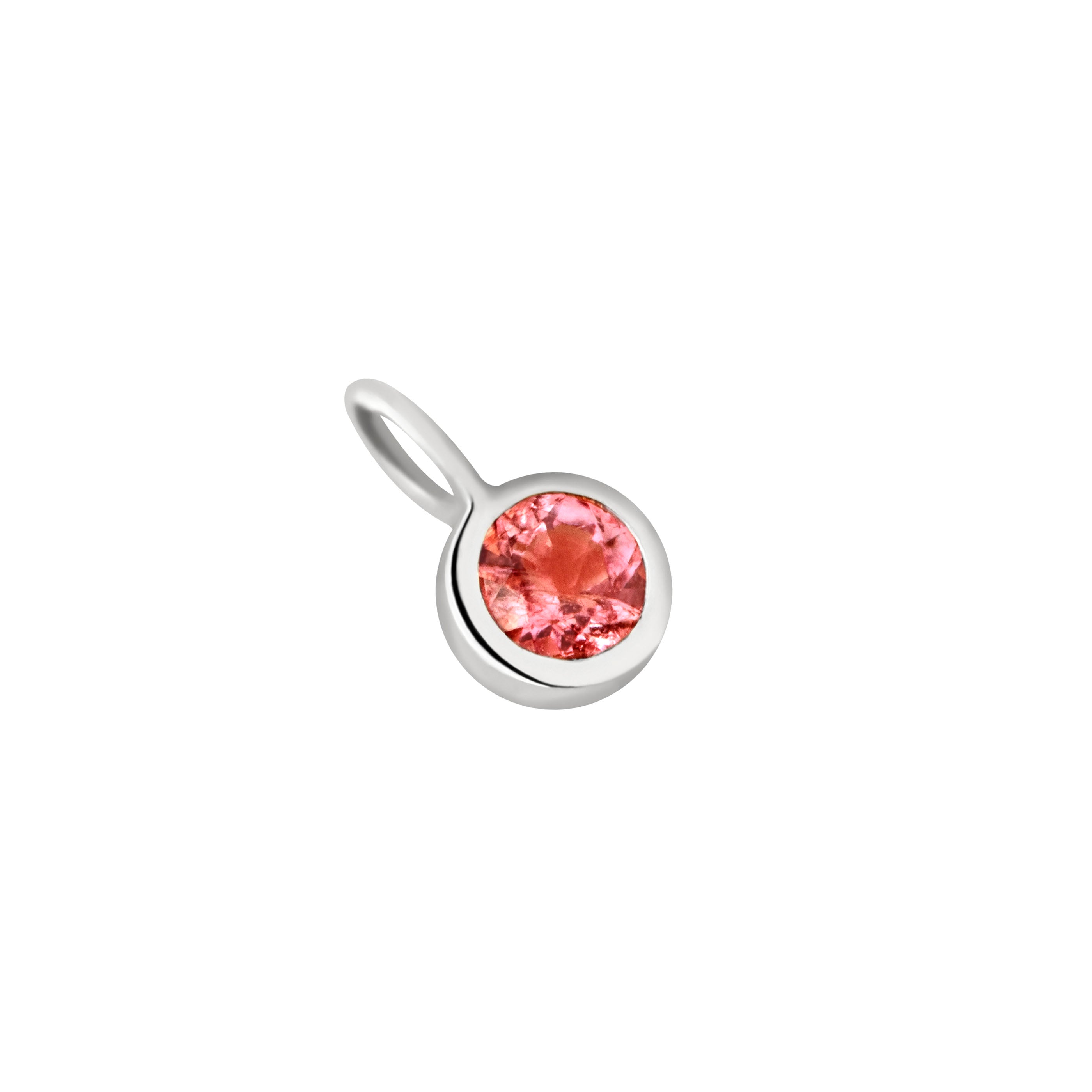 Garnet Friendship Charm 9k White Gold