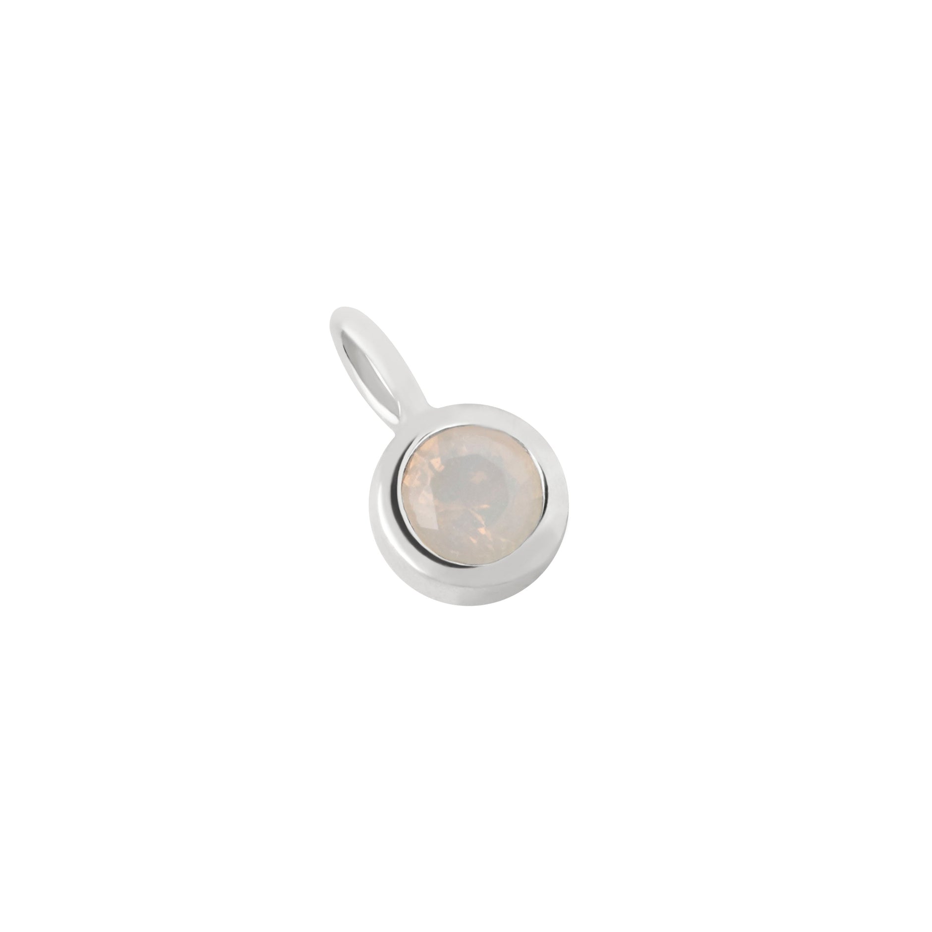 Opal Good Fortune Charm 9k White Gold