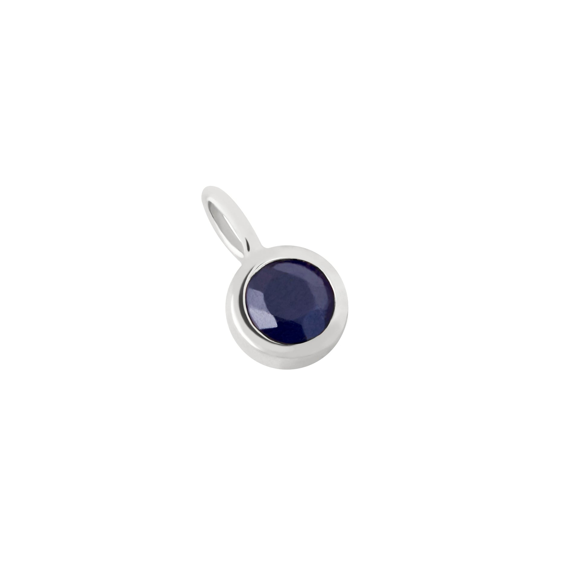 Sapphire Clarity Charm 9k White Gold