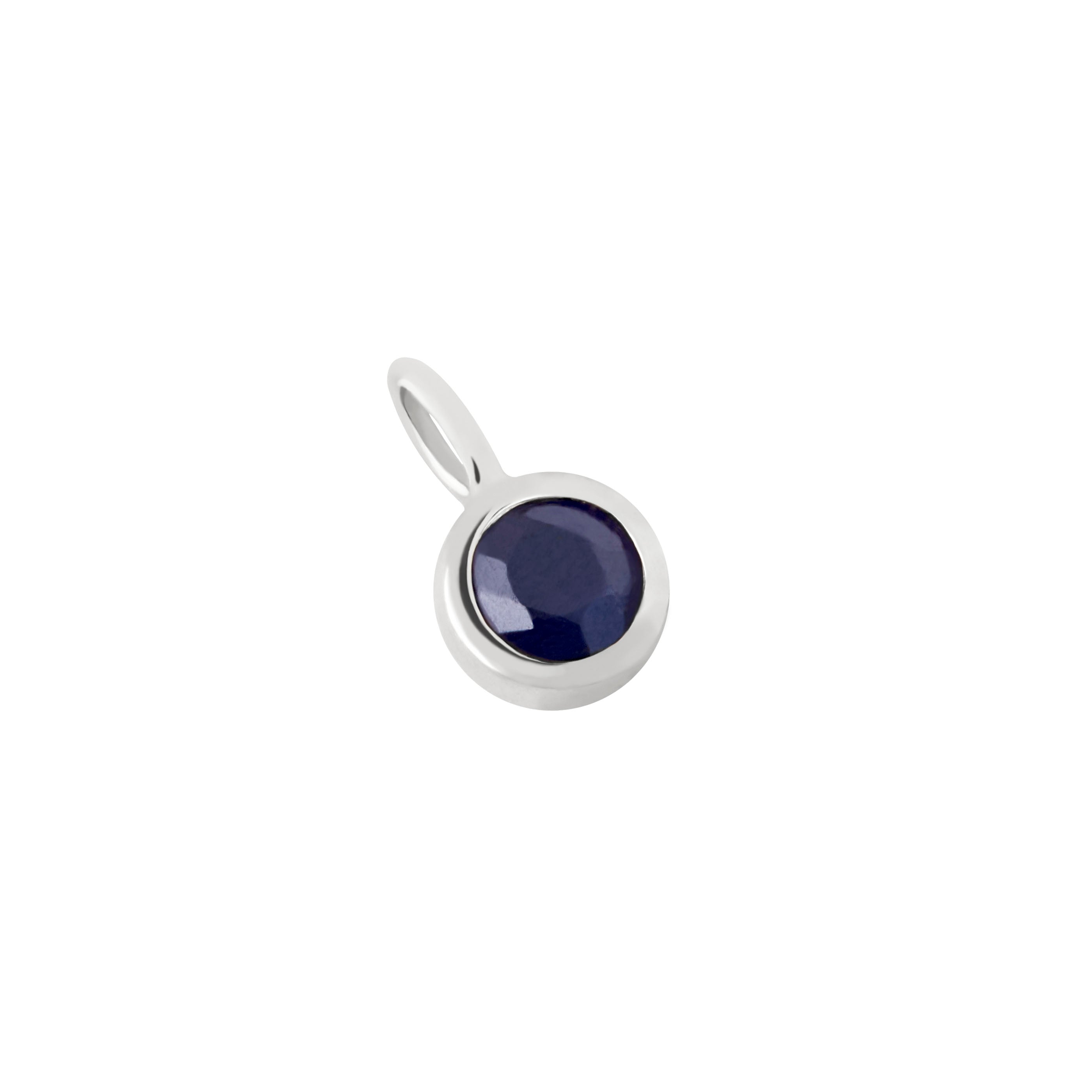 Sapphire Clarity Charm 9k White Gold