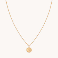 Cancer Zodiac Pendant Necklace in Gold