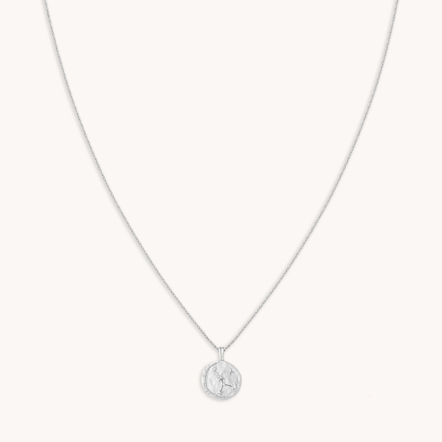 Cancer Zodiac Pendant Necklace in Silver