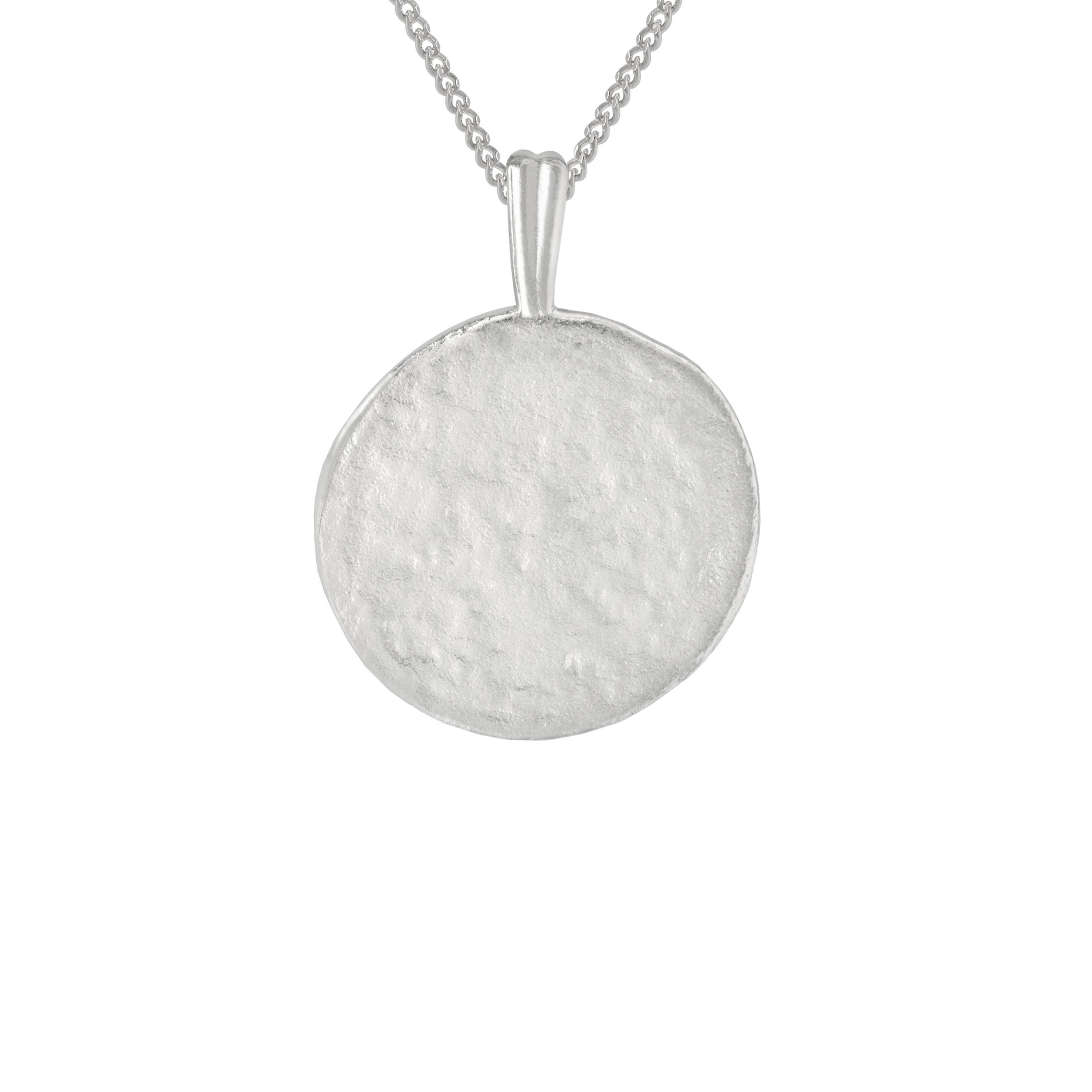 Cancer Zodiac Pendant Necklace in Silver back of pendant