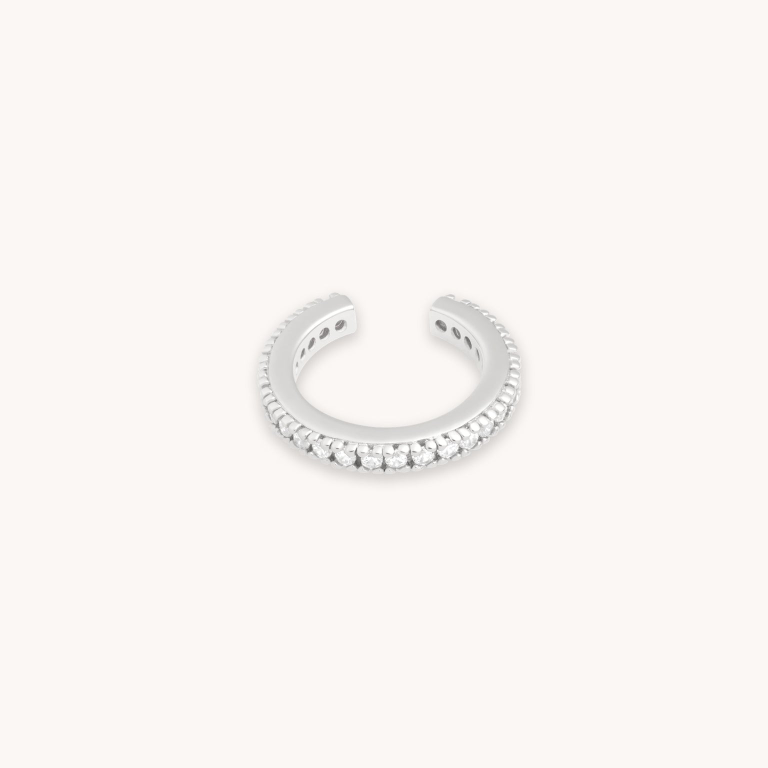 Crystal Ear Cuff in Silver
