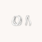 Molten Duo Huggies in Silver