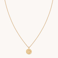 Gemini Zodiac Pendant Necklace in Gold