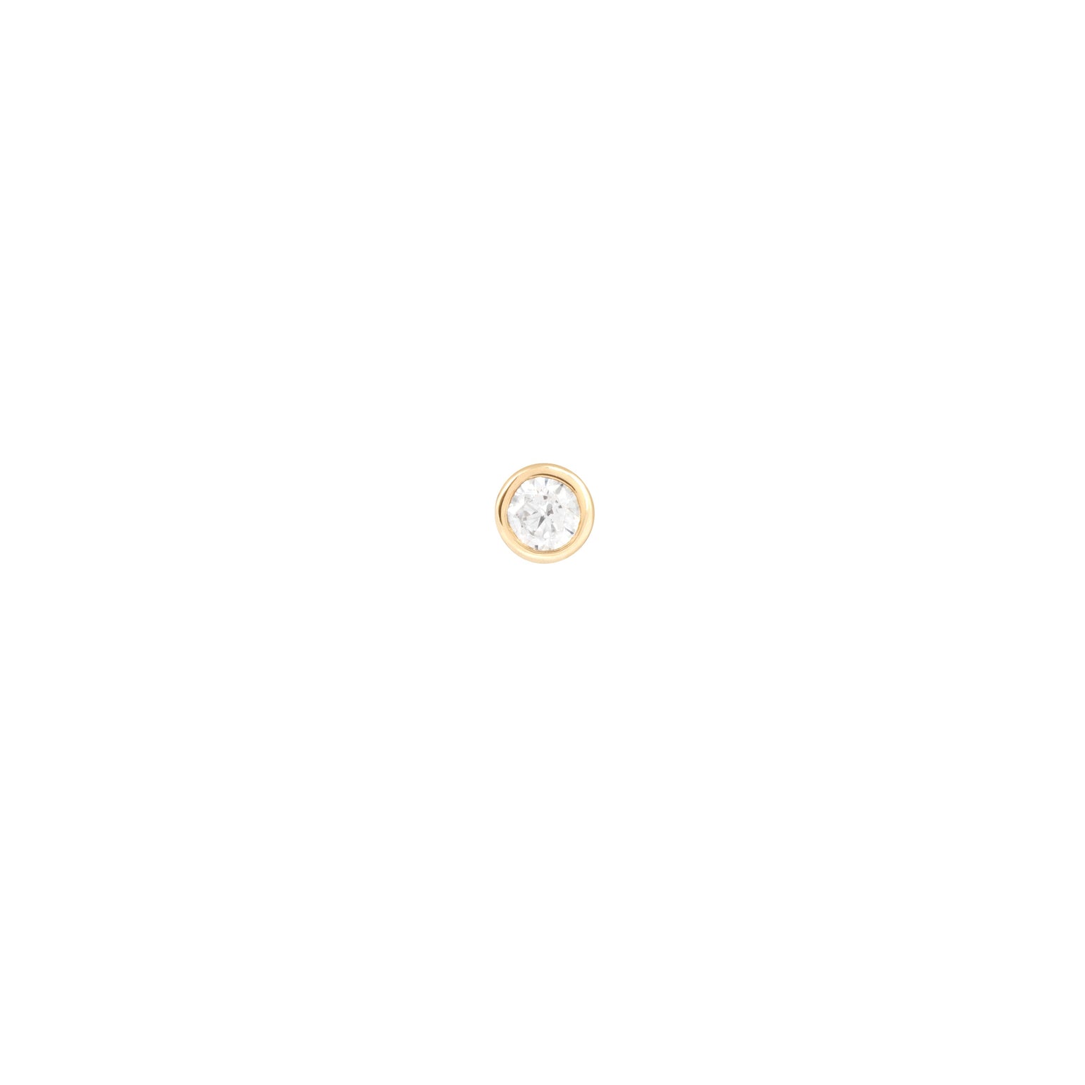 Solid Gold Gem Piercing Stud