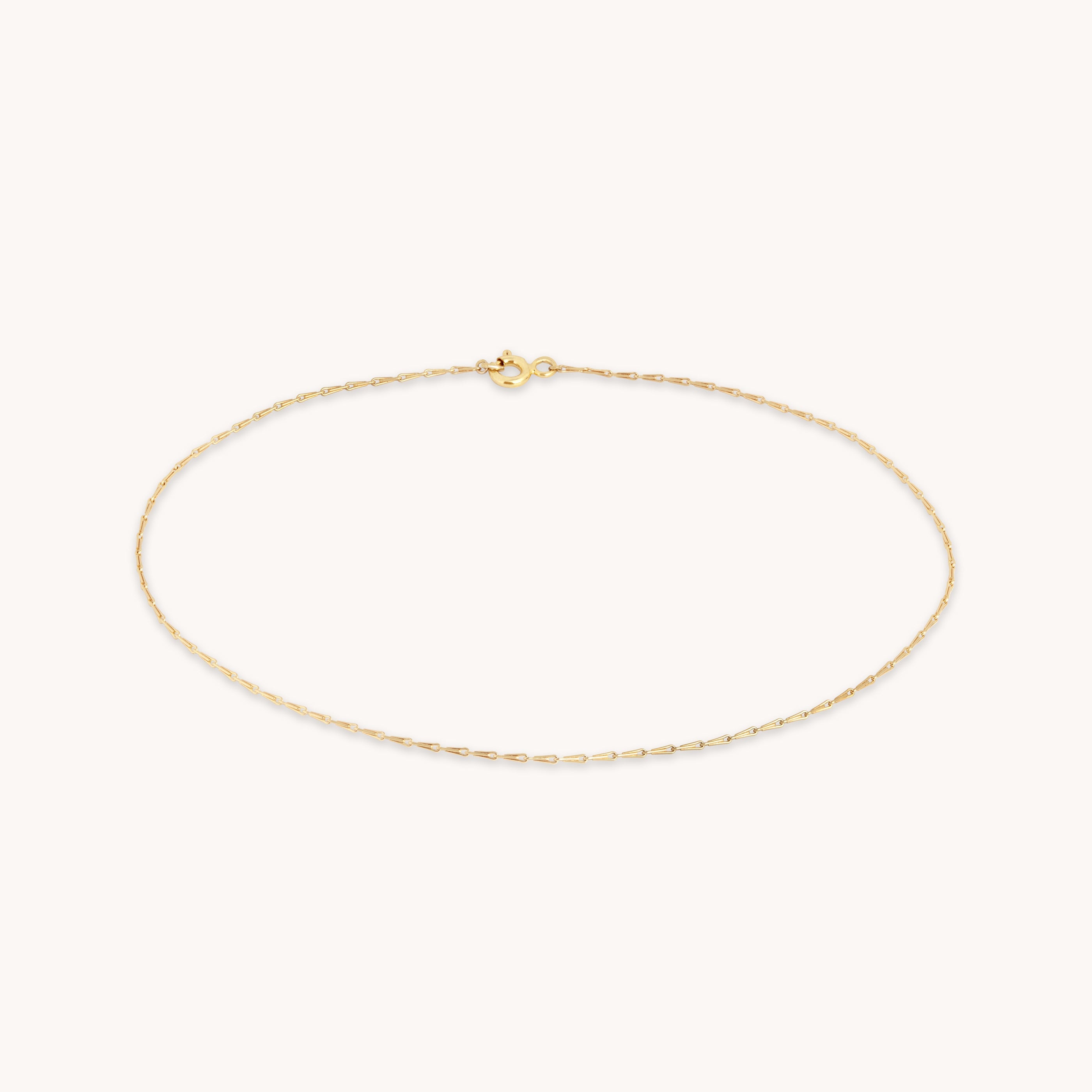 Solid on sale gold anklet