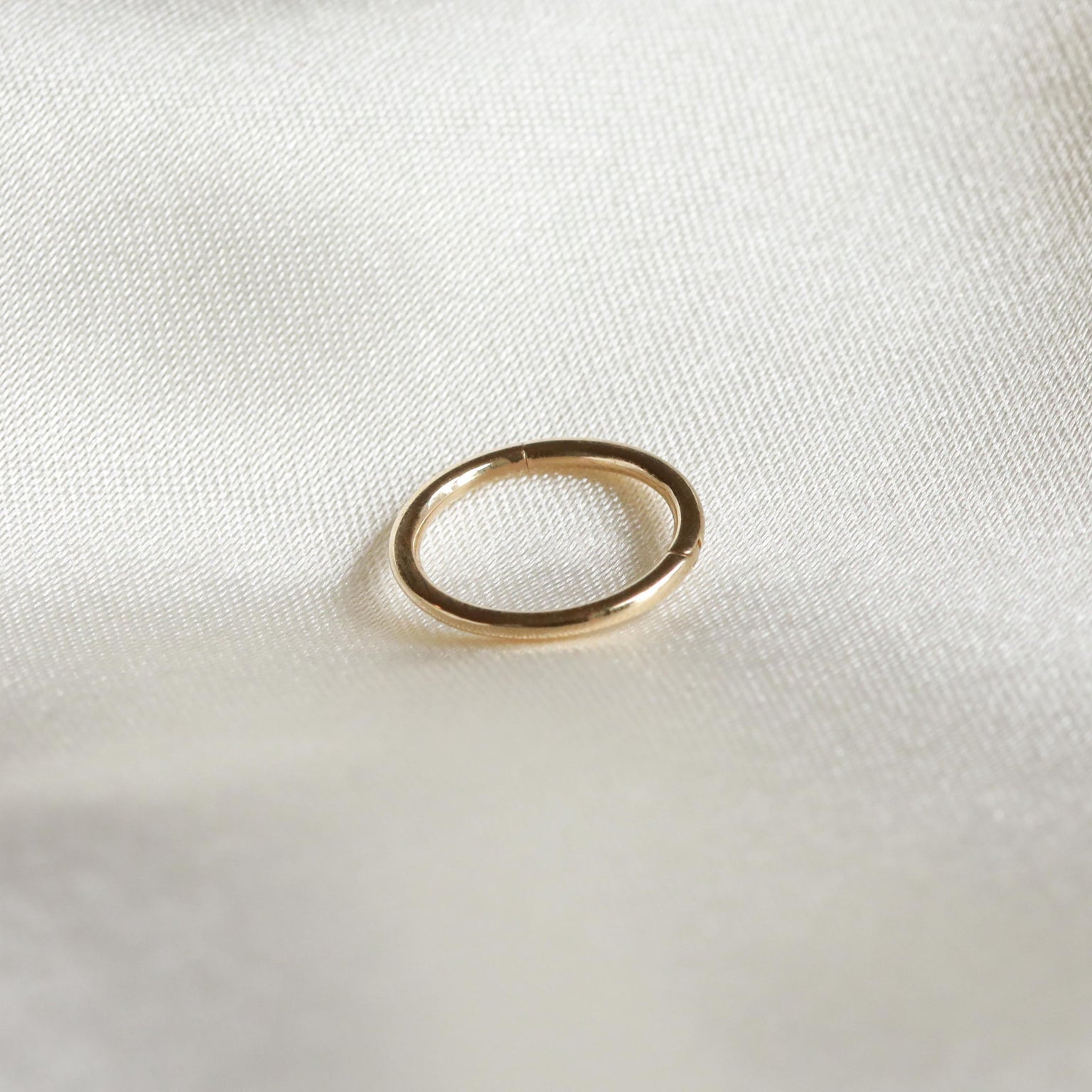 Solid Gold Simple Piercing Hoop