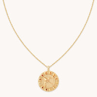 Sagittarius Bold Zodiac Pendant Necklace in Gold