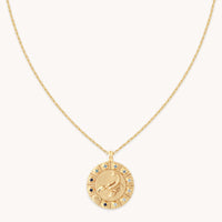 Scorpio Bold Zodiac Pendant Necklace in Gold