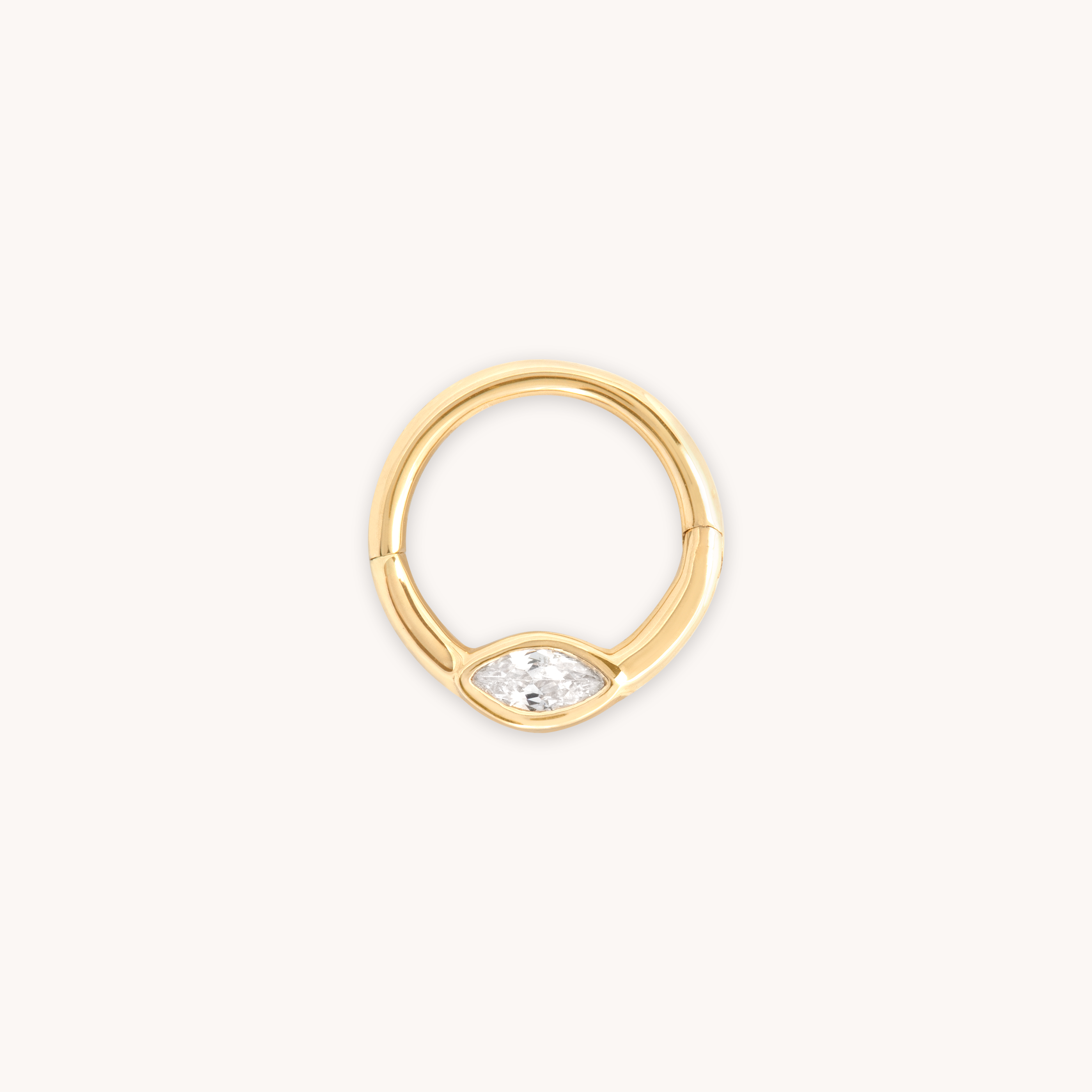 SOLID GOLD MARQUISE DAITH HOOP CUT OUT
