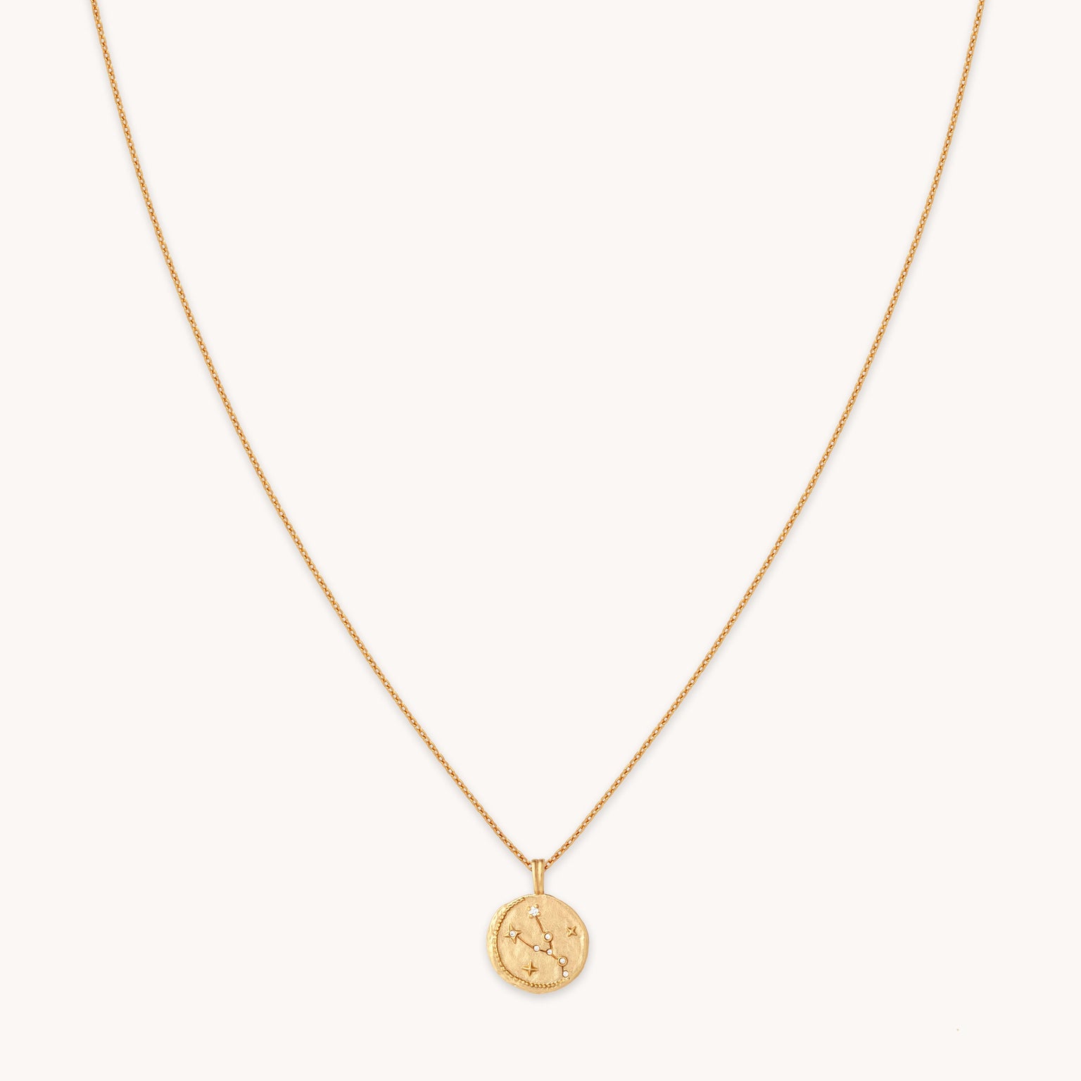 Taurus Zodiac Pendant Necklace in Gold