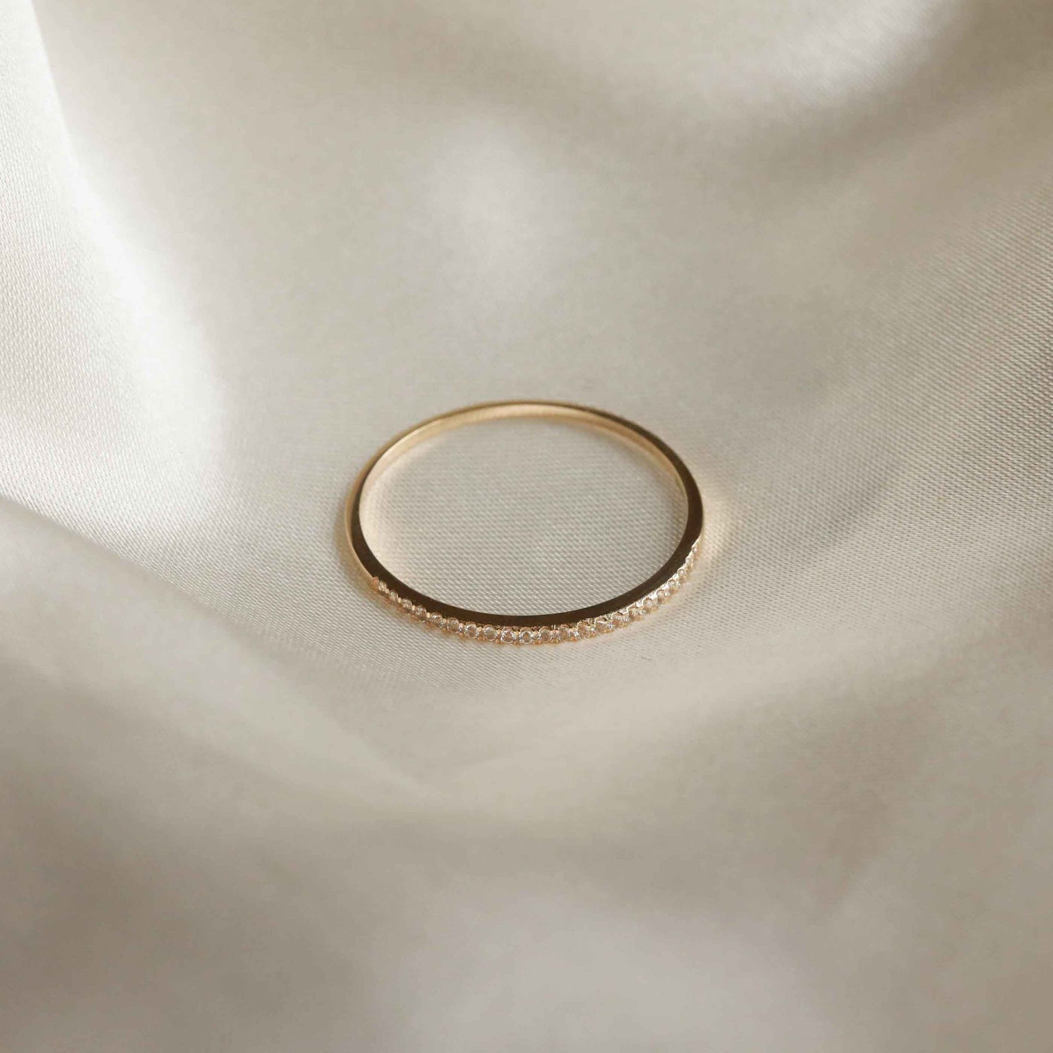 Topaz Eternity Ring in Solid Gold