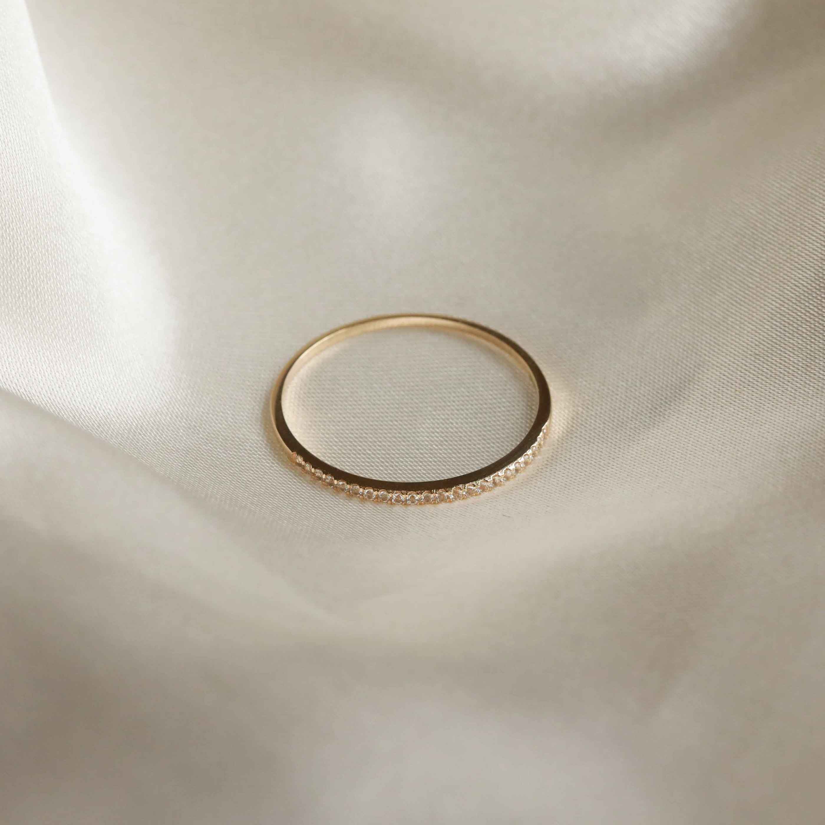 Topaz Eternity Ring in Solid Gold