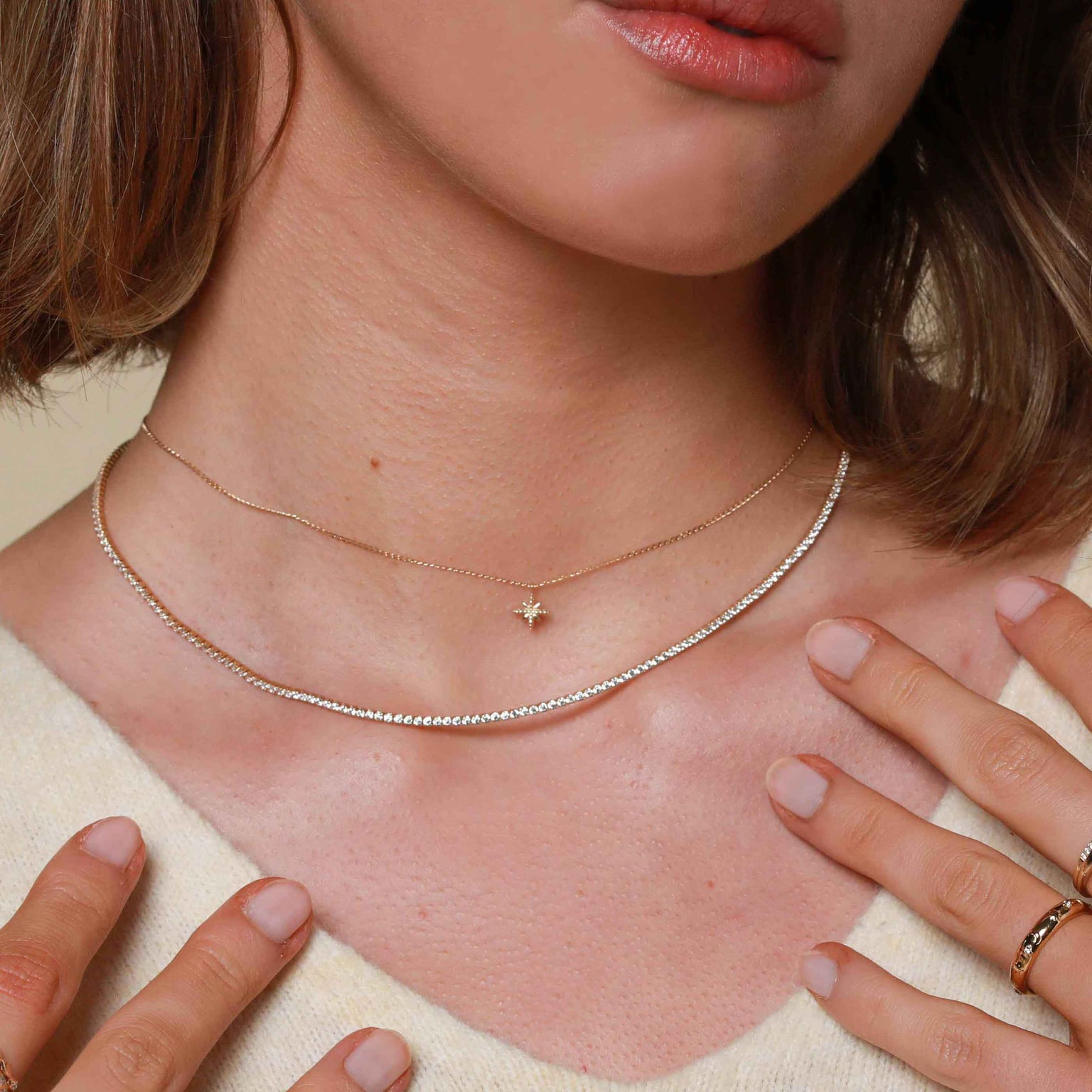 Twilight Pendant Necklace in Solid Gold