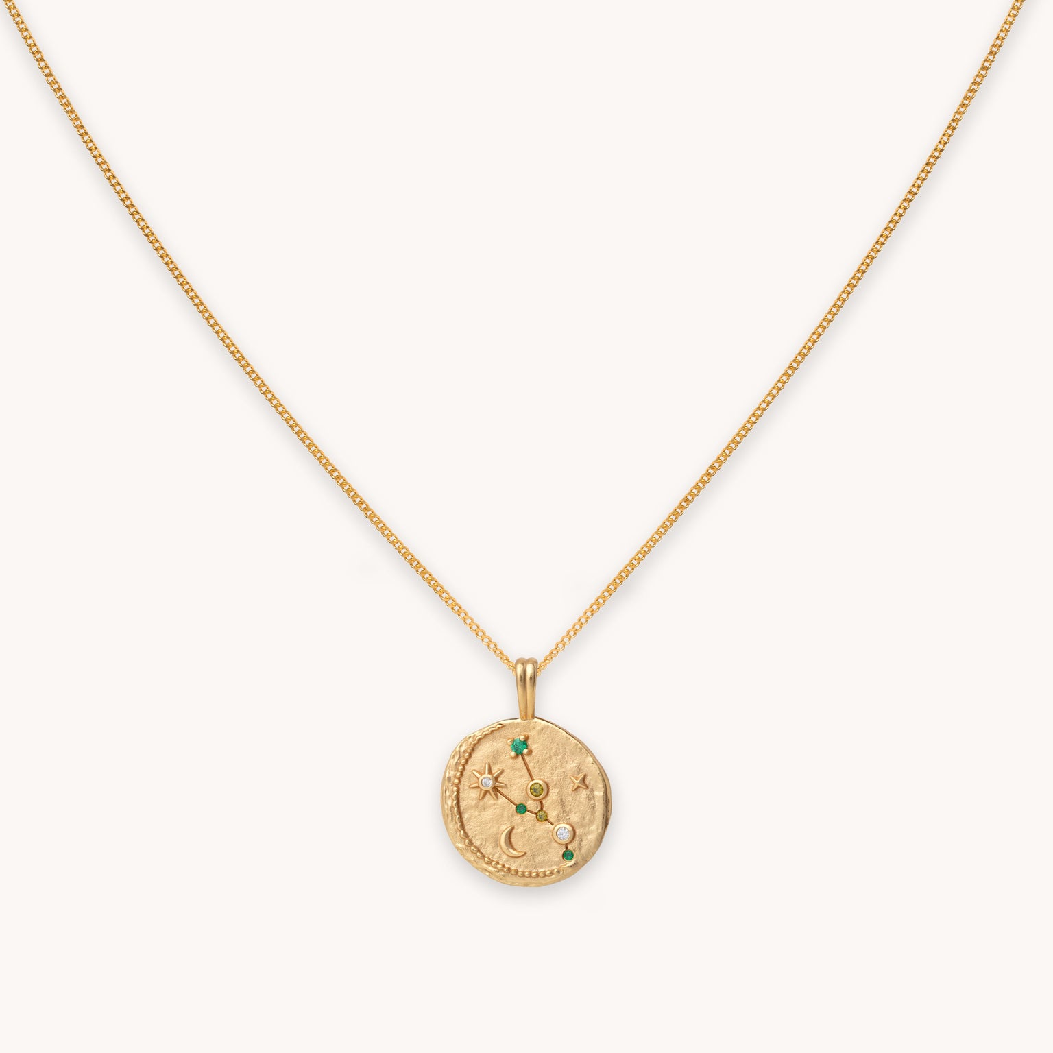 Taurus Zodiac Pendant Necklace in Gold
