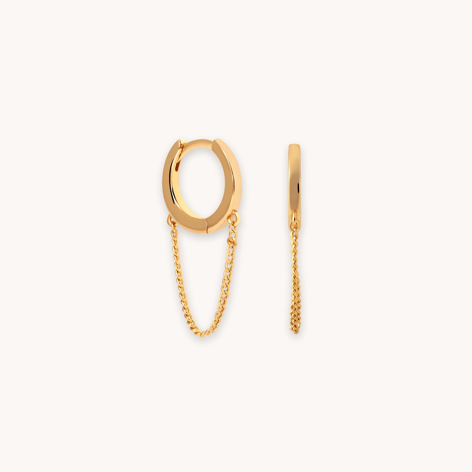 Chain Huggies in Gold