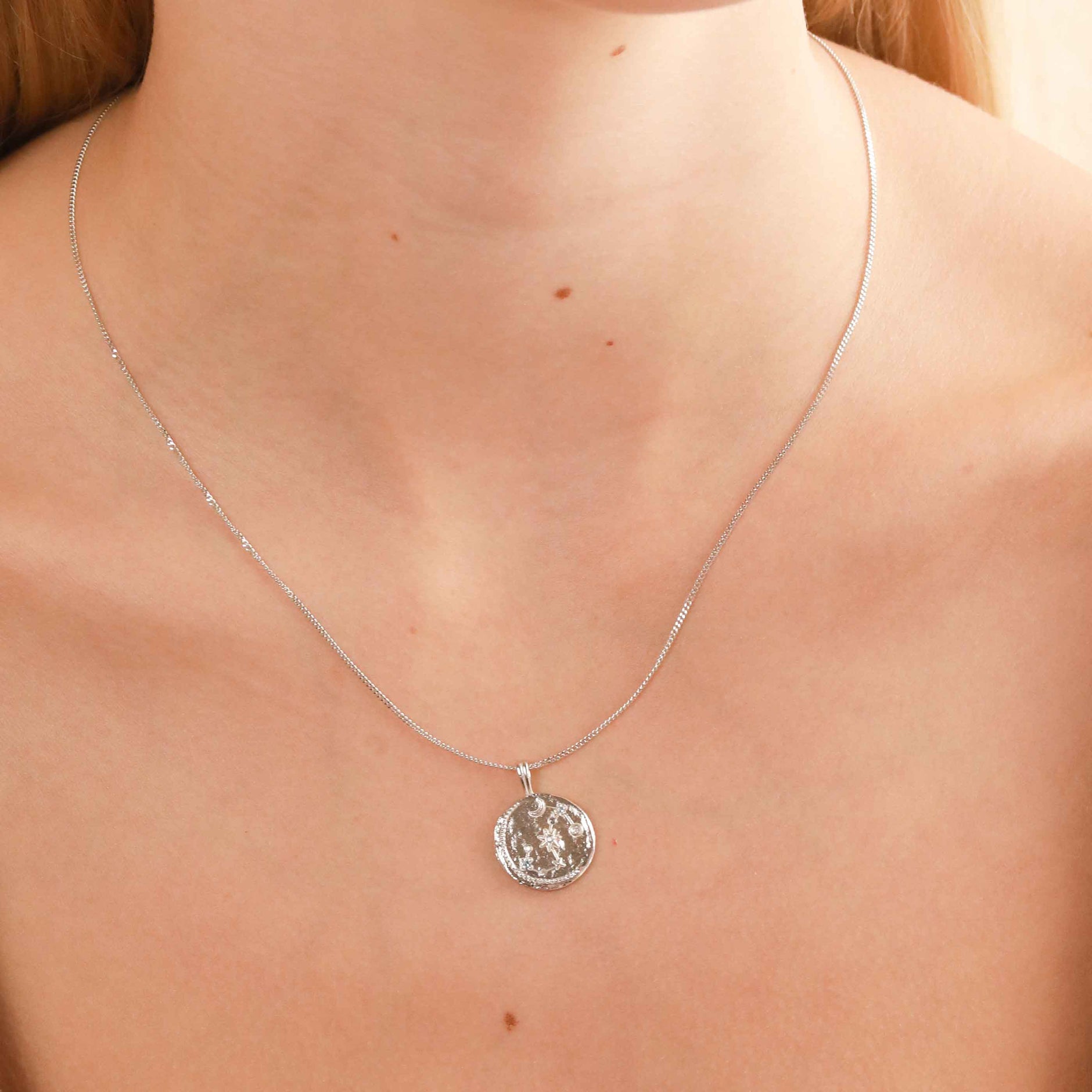 Scorpio Zodiac Pendant Necklace in Silver
