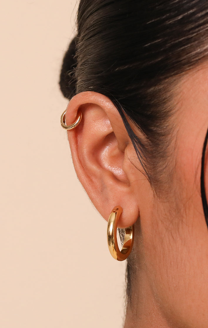 Buy Cartilage Hoop Earring With Charm Helix Seamless Ring Piercing in Gold  Filled 14kt Online in India - Etsy