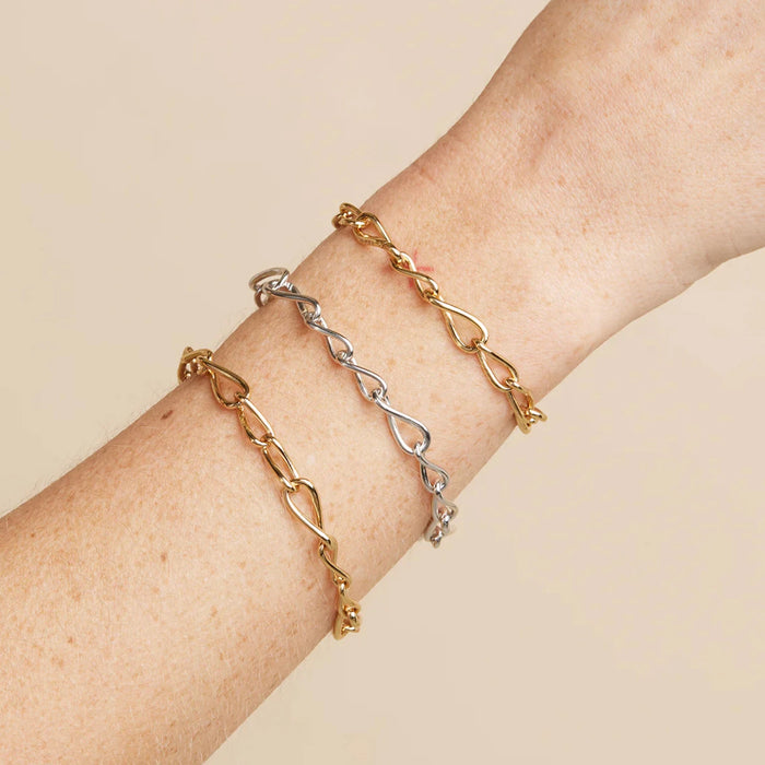 Rose Gold Bracelets, Chain & Charm