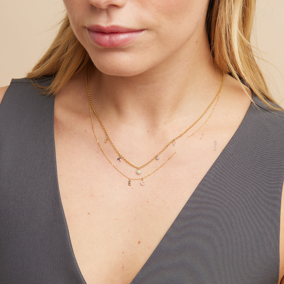 Chelsea Story Chain Necklace in Solid Gold