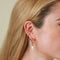 Wave Crystal Ear Cuff in Gold worn side shot