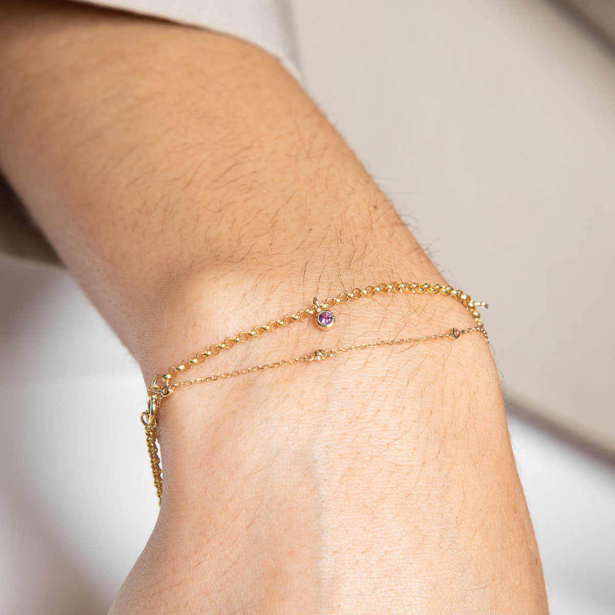 Bracelets - Chelsea Chain Bracelet in Solid Gold - Chain Bracelet - Astrid &amp; Miyu