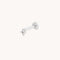 Cosmic Star Crystal Piercing Stud in Solid White Gold