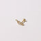 Botanical Piercing Stud 6mm in Solid Gold flat lay