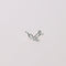 Botanical Piercing Stud 6mm in Solid White Gold Flat Lay