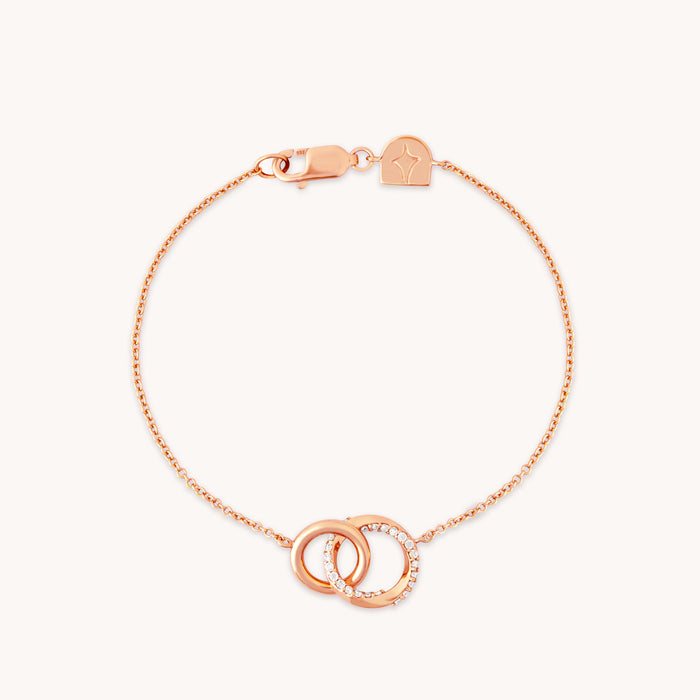Orbit Crystal Bracelet in Rose Gold