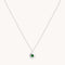 Birthstone Jewellery - May Tsavorite Birthstone Necklace in Solid White Gold - Pendant Necklace - Astrid &amp; Miyu