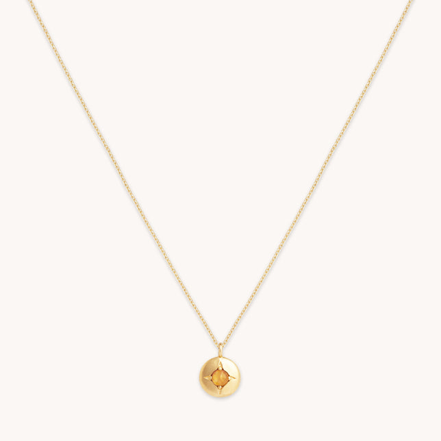 November Birthstone Necklace in Solid Gold