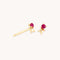 Birthstone Earrings - July Ruby Birthstone Earrings in Solid Gold - Stud Earrings - Astrid &amp; Miyu