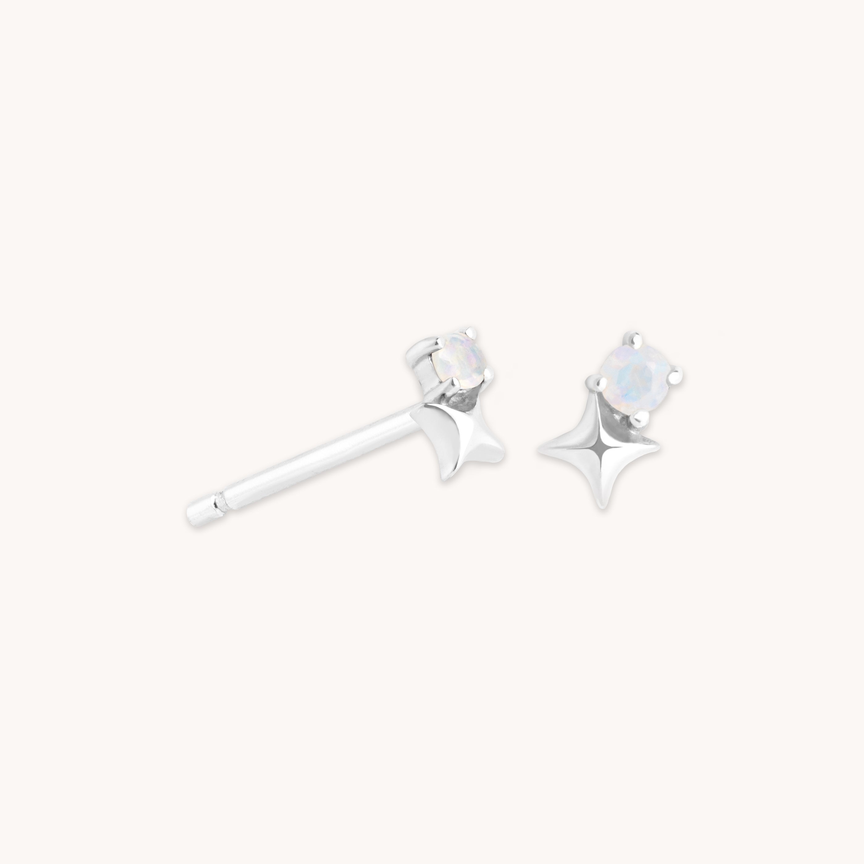 White gold store birthstone earrings