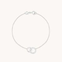Orbit Topaz Bracelet in Solid White Gold
