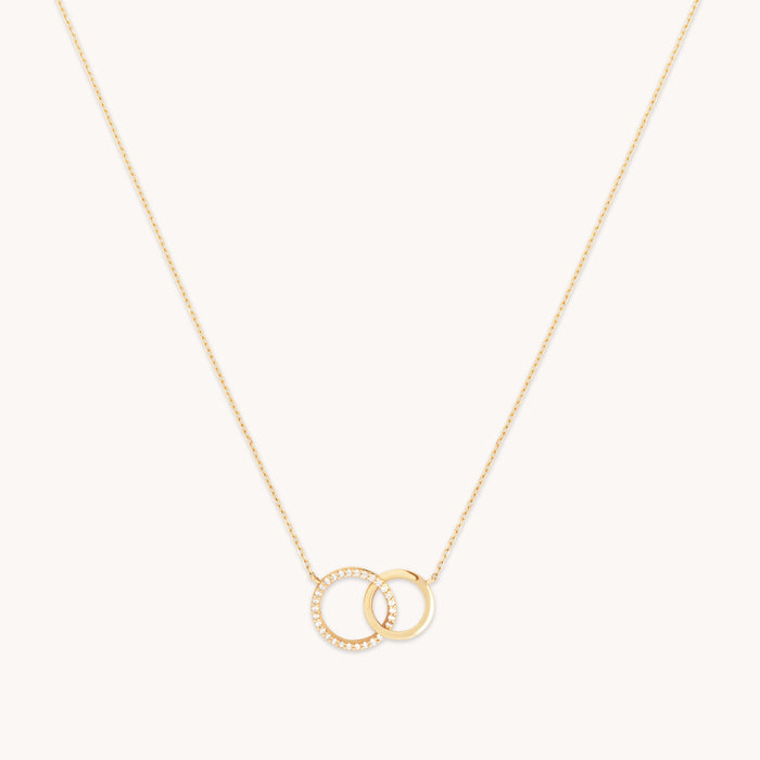 Orbit Topaz Necklace in Solid Gold