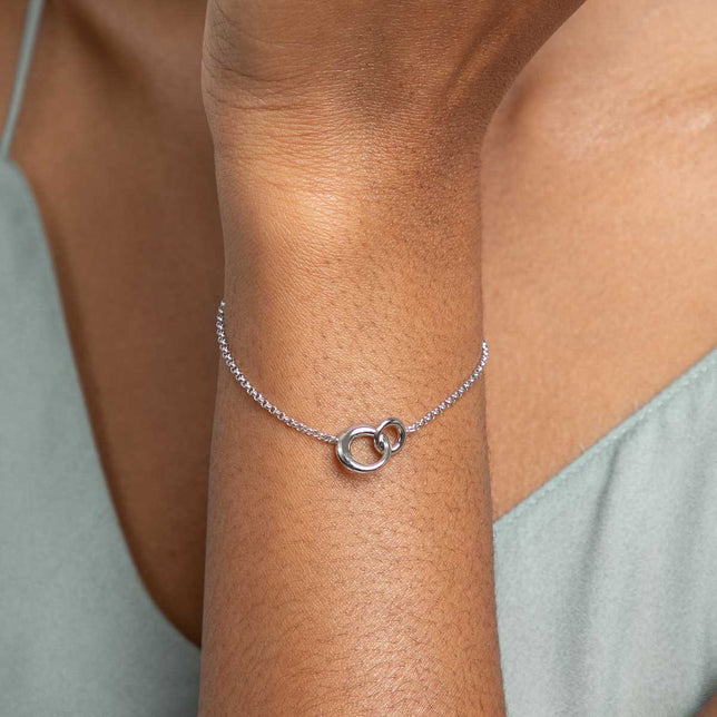 Dome Link Bracelet in Silver