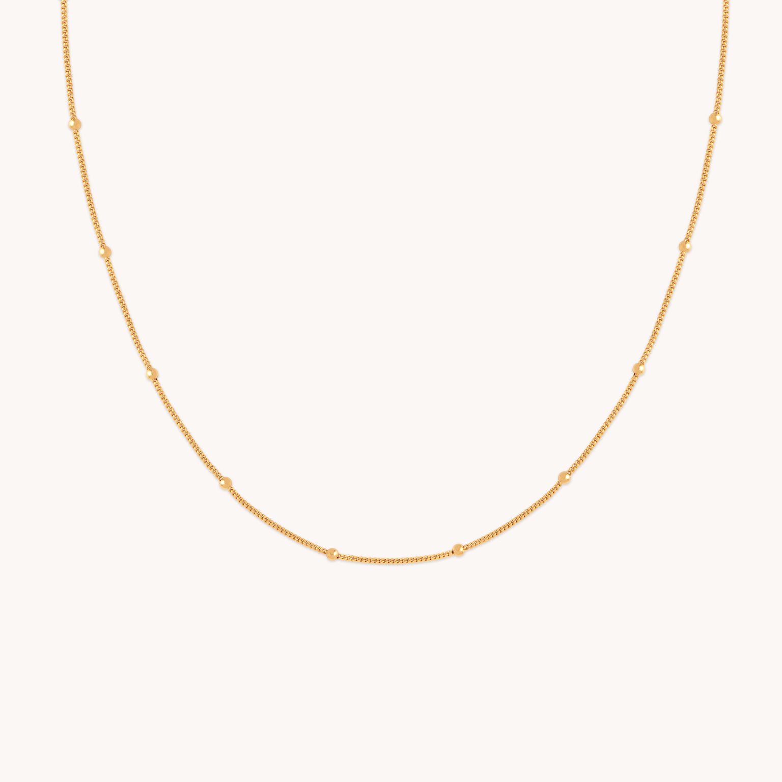 Essential Beaded Chain Necklace in Gold
