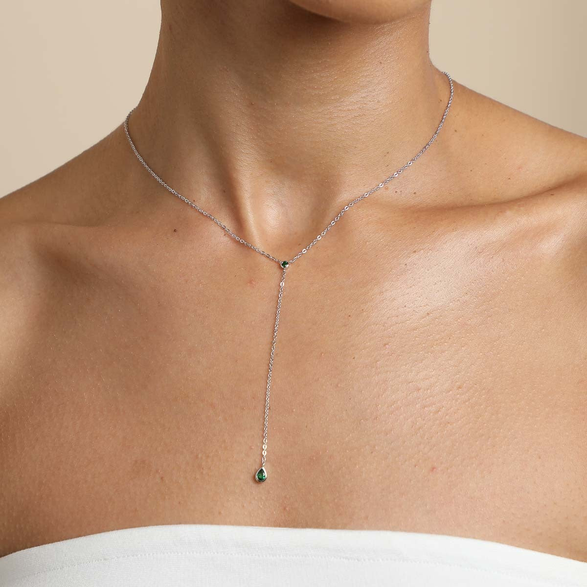 Silver lariat hot sale choker necklace