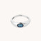 Blue Topaz Dome Ring in Silver