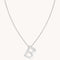 B Initial Bold Pendant Necklace in Silver