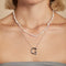 Initial Pendant Necklaces - G Initial Bold Pendant Necklace in Silver - Pendant Necklace - Astrid &amp; Miyu