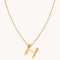 H Initial Bold Pendant Necklace in Gold