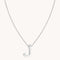 Necklaces & Bracelets - J Initial Bold Pendant Necklace in Silver - Pendant Necklace - Astrid &amp; Miyu