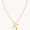 K Initial Bold Pendant Necklace in Gold